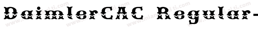 DaimlerCAC Regular字体转换